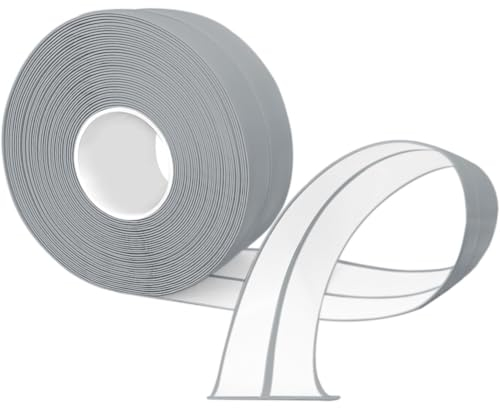 TAOYIO Plinthe Souple Autoadhésive,6M PVC Plinthe Adhesive20x20mm, Plinthe Cuisine Corniere PVC Autocollante pour Cuisine et salle de bain 2x2 gris