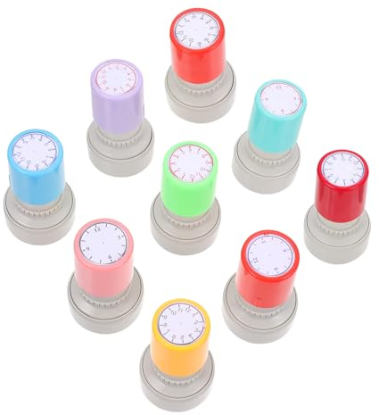 SAFIGLE 9 STK Uhrenstempel Kinder Briefmarken Tintenstempel für Kinder Kinderspielzeug Spielzeuge Lehrmittel für Uhren selbstfärbendes Siegel Mini sterben Kunsthandwerk