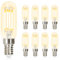 GBLY 8er pack LED Glühbirne E14 Vintage Lampe - T25 Warmweiss Filament Leuchtmittel Edison Glühlampe 2700K 4W Warmweiß Retro Birne Glas Antike Energiesparlampe für Haus Hotel Bar Café