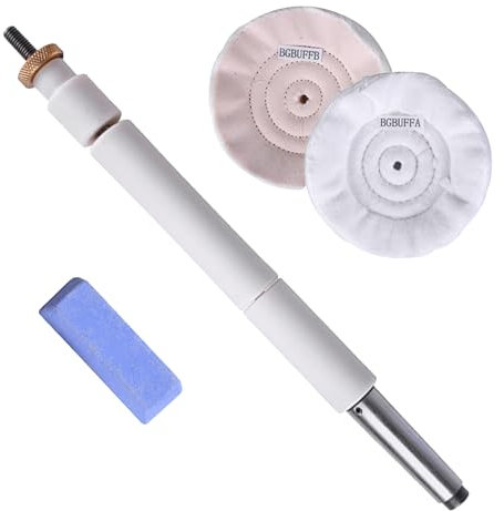 Woodworking Lathe Buffing System,2 Step-2 Wheel Bufffing Mandrel MT2