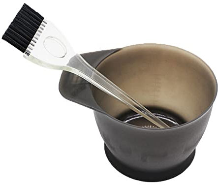Professional Salon Hair Coloring Dyeing Kit Hair Dye Kit Hair Coloring Kit Hair Dye Color Brush and Bowl Set Dye Brush Mixing Bowl for Hair Tint Dying Coloring Applicator Grey