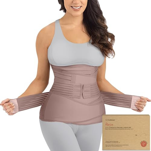 Bande de soutien du ventre 3 en 1 pour le post-partum - Ceinture ventrale pour postnatale - Maternité - Gaines pour femmes body shaper - Shapewear de taille de bandit de ventre (Dusty Plum, XL)