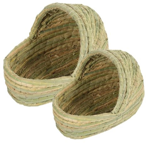 MERRYHAPY 2pièces Nid Tressée pour Poules Maison De Sommeil pour Volaille Nid De Poupon pour Petits Animaux