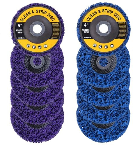 LEONTOOL 10 Pack 4 x 5/8 Strip Discs Stripping Wheel Rust Remover Wheel Paint Stripper Discs Abrasive Wheels Grinding Discs fit Angle Grinder Clean and Remove Paint Coating Rust Welds Oxidation