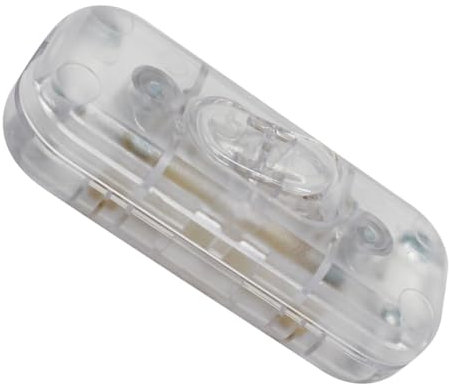 Interruptor de paso transparente, con diseño compacto y fácil instalación, ideal para controlar la iluminación en espacios diversos.