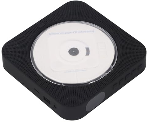 CD-Player, Tragbar, Wandmontage, Desktop-CD-Player, Bluetooth-CD-Player Unterstützt Einzelwiederholungs- und Ganze-Disc-Wiederholungsmodi, Wiederaufladbarer CD-Player für Auto