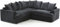 Jasper, Jumbo Cord Corner Sofa (Black)