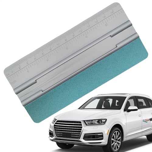 Hand Squeegee - Handheld Window Cleaner, Ergonomic Hand Squeegee | Reusable Wrapping Scraper, Lightweight Felt Edge Squeegee, Portable Decal Applicator Tool, Squeegee for Removing Soap Scum