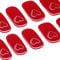 DANNI & TONI Semi Cured Gel Nail Strips,Heart Shaped Cat Eyes Soft Self-Adhesive Gel Nail Stickers,Salon-Quality Gel Nail Polish Strips Manicure Stickers Set-Crimson Heart 28Pcs