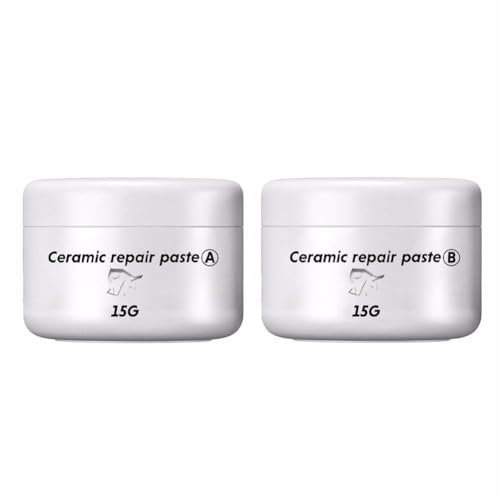 HFSAZJ Kit de réparation de fissures en porcelaine de 30 g, pâte de réparation de carrelage en céramique, petite réparation de carrelage en céramique, kit de marbre trou de baignoire pour réparation