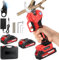 Tijeras de Podar Eléctricas 50mm, POIFL Tijeras de Podar Bateria con 2 Baterías 2000mAh Recargables, Pantalla LCD, Corte Silencioso, Ideal para Jardinería, Huertos,Granjas, Ligero y Ergonómico