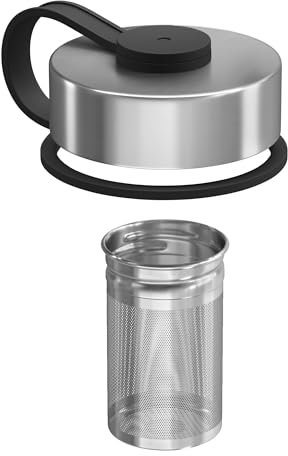 BeMaxx Ersatzverschlüsse Zubehör für Wide Mouth Active Flask Trinkflaschen Jede Größe (950ml, 680ml, 530ml, 410ml) | Verschluss für Stainless Steel Flaschenfarben mit Tee-Infuser, Wide Mouth Flasche