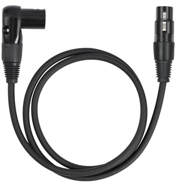 GZCRDZ Cavo XLR ad Angolo Retto, Cavo DMX, XLR Maschio a Femmina a 90 Gradi, Cavi Microfono Bilanciati (1,8 m/5,9 piedi)
