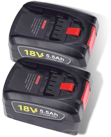 Mspalocell 18V 5.5A AH Batteria per Bosch PBA/PSB/PSR serie, AL1880CV AL18815CV AL1830CV, batteria di sostituzione per rifiniture di siepi, cacciaviti a cordone, cacciaviti per trapani
