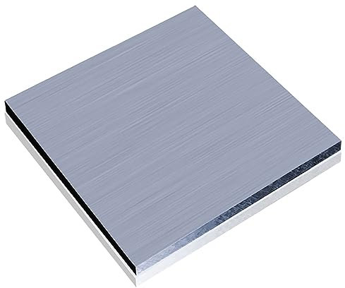 Placa de aluminio plana con película protectora, rectangular, tratable térmicamente, de 10 mm de espesor, 1 unidad(200x300mm)