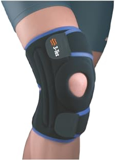 Ausilium Ginocchiera Steccata Aperta con Foro Rotuleo per Ginocchio - Supporto e Stabilizzazione Articolare per Lesioni Legamentose e Instabilità