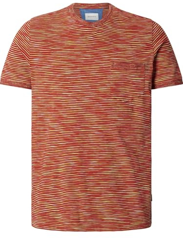 BABISTA Herren T-Shirt Oriello | aus 100% Baumwolle, Streifenmuster, Freizeitshirt mit Rundhalsausschnitt und Brusttasche auch in großen Größen bis 5XL