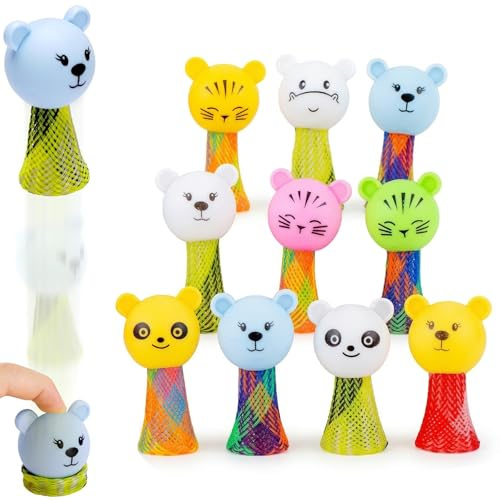 GWEOR 10pcs Petit Bonhomme Sauteur Jouet Rebondissant pour Enfants, Elfes Sauteurs en Couleurs Aléatoires, Idéal pour Cadeau Anniversaire, Remplissage Pinata et Fête