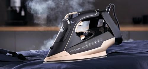 Power Glide Steam Iron, 3100W, Ceramic Non-Stick Soleplate, 380ml Water Tank, with Anti-Drip and Anti-Calc Features