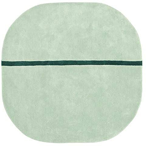 Normann Copenhagen 602444 Oona Teppich, Neusselandwolle, mintgrün, 140 x 140 x 2 cm