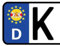 2x Kennzeichen Aufkleber BADEN Nummernschild Sticker (ca.2 cm)