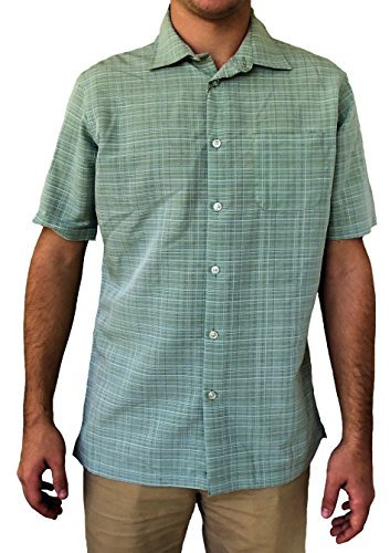 Van Heusen Men's Printed Rayon Short Sleeve Shirt