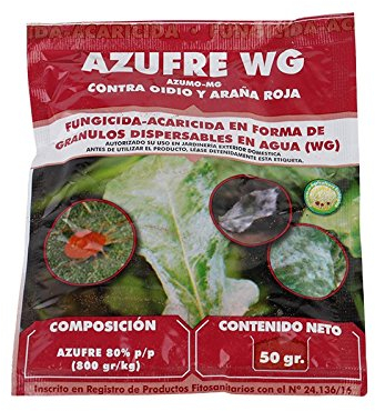 Azufre WG 50 gramos - Fungicida Insecticida