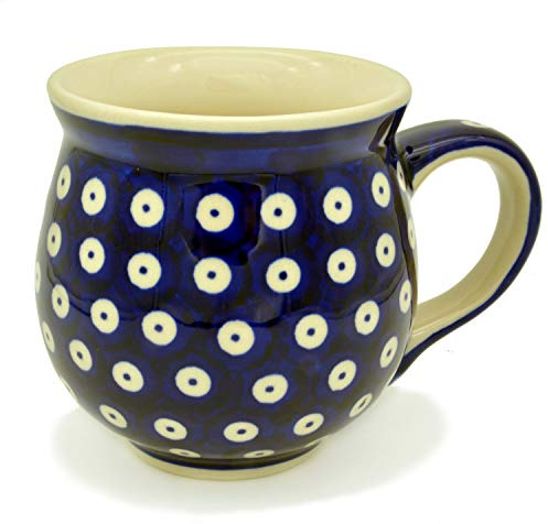 Bunzlauer Jumbo-Becher 450 ml (Dekor Blau-Auge)
