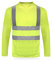 HYCOPROT High Visibility Reflective Safety Long Sleeve T Shirts Moisture Wicking Mesh, Quick Dry Breathable Lightweight Reflective Tee Yellow