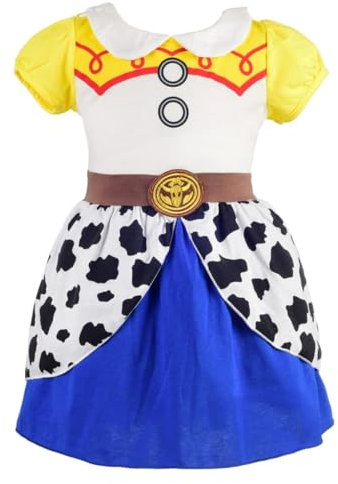 Lito Angels Deguisement Robe Enfant Fille, Anniversaire Fete Carnaval Cowgirl Costume Vetement Ete, Taille 5-6 ans (étiquette en tissu 130)