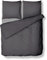 Amolavet Sommer Bettwäsche 200x200 3teilig Set Grau aus Gebürstetem Mikrofaser Sommerbettwäsche 200x200 Bettbezug 200X200cm + 2 Kissenbezüg 80x80cm Mit Reißverschluss für Doppelbett