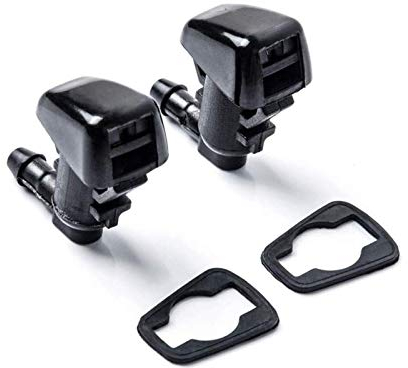HNGEO Buse d'essuie-Glace 2PCS Avant Lave-Glace for Jeep Liberty Nozzles/Jeep Commander/Dodge Nitro OEM 55157319AA / 4806312AA Vaporiser Jet Kit Facile à Installer