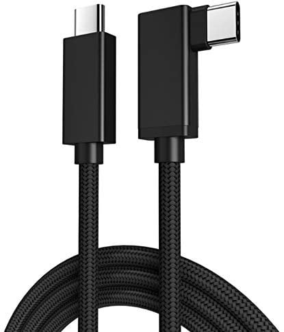 Right Angle USB C Video Cable 3m, 4K UHD with Audio Support 100W PD Fast Charge and Data Syncing at Gen2 10Gbps High Speed Compatible for USB C iPad Pro, MacBook Pro, iMac, Surface Pro and More