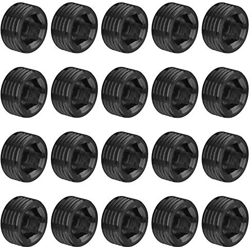 Glarks 10Pcs Carbon Steel 1/2'' NPT Male Pipe Plug Fitting