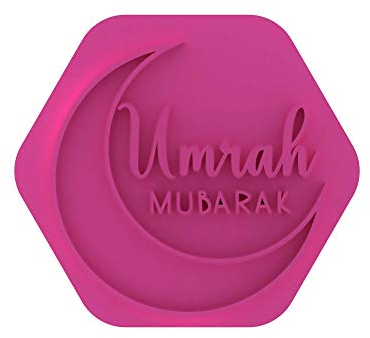 LissieLou Umrah Mubarak Keksstempel Ramadan Eid Celebrations Zuckerguss Fondant Embosser – Hellrosa
