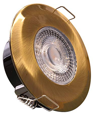 max K O M F O R T 12x LED Bad Einbaustrahler IP44 Ultraflach 5 Watt Bronze 230V Rund warmweiß Deckenstrahler Spot Deckenspot Lumena