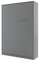 Schrankbett Concept PRO Vertikal, Wandklappbett, Bettschrank, Wandbett, Schrank mit integriertem Klappbett, Funktionsbett (140 x 200 cm, Grau, Vertikal)