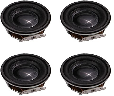 Heyiarbeit DIY Magnetic Speaker 4 Ohm 3W 40mm 18mm Round Shape Replacement Speaker Stereo Woofer Loudspeaker for DIY Audio Speakers Interphone 4pcs