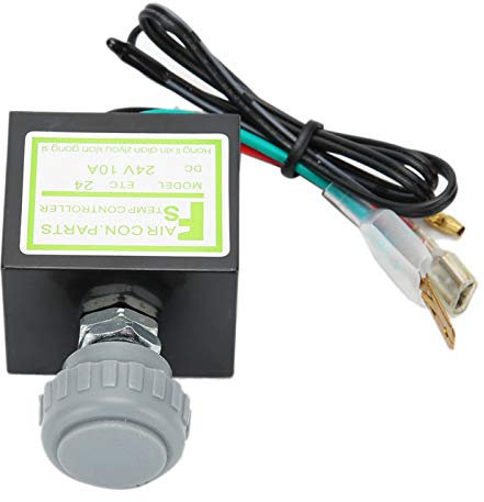 Elektronischer Thermostat, Autoklimaanlage Temperaturregelung, 10A Autoklimaanlage Elektronischer Thermostatschalter Temperaturregelung Autozubehör(24V)