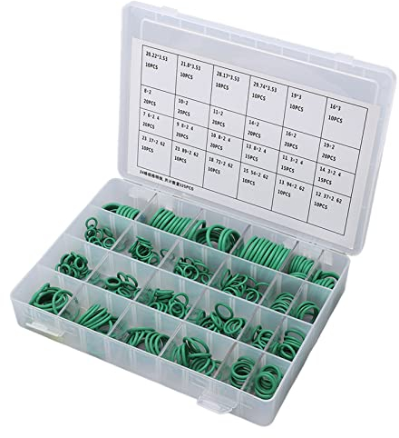 Keenso 345-teiliger Gummi-O-Ring Auto Auto Fahrzeugreparatur Staubdicht Klimaanlage O-Ring-Sortiment Dichtungsring für Automobile Auto- Und Motorradteile