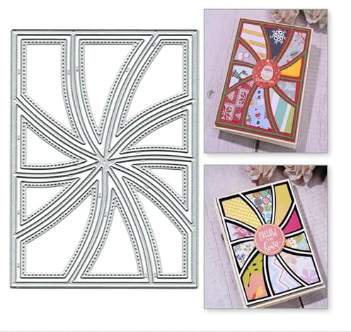 Rechteckige Schablone zum Basteln, rechteckiger Gitterrahmen, Scrapbook-Karten, Stanzschablonen für DIY, Prägung, Kartenherstellung, Papierschablonen, Scrapbooking