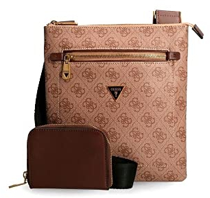 GUESS Herren Umhängetasche Vezzola Beige/Brown