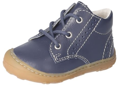 RICOSTA Mädchen und Jungen Schnürhalbschuhe Kelly, Kinder Lauflernschuhe, Weite: MITTEL, lose Einlage, Booties, Leder, Nautic (170), 25 EU