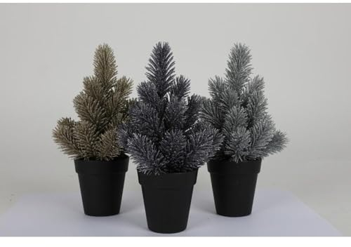 BURI Deko Weihnachtsbaum im Topf H=23cm Weihnachten Tannenbaum Christbaum Xmas künstlich