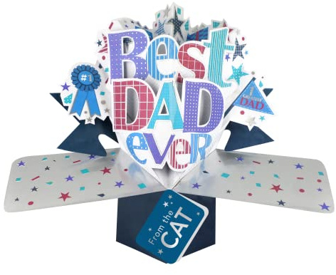 From The Cat Best Dad Ever Pop Up Card Father's Day, Birthday, Any Occasion POP001F17