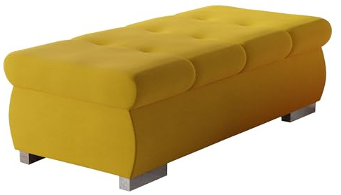 Mirjan24 Polsterhocker Sitzbank Orkan groß Hocker Sitzhocker Modern Pouf Fußbank Sitzmöbel 120x60 (Otusso 14)