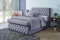 DECORE4U LTD - Azzurra Chesterfield Grey Sleigh Bed Frame with Luxurious Spring Memory Foam Mattress | Stylish 6FT Super King Bed with Designer Headboard and Footboard | Bed & Mattress Sets