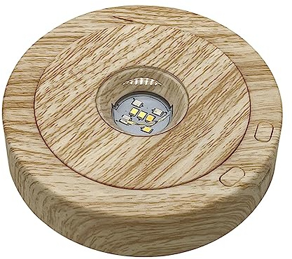 perfk Présentoir rotatif Produits de photographie de plateau tournant électrique avec lumières LED colorées Présentoir rotatif coloré Plate-forme tournante, BOIS