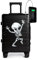 TOKYOTO Aluminium-Kabinenkoffer Silber mit USB Leicht Hartschale, Moderner Reisekoffer für Jugendliche und Erwachsene Doppelrollen TSA-Schloss 55x35x20 Trolley Handgepäck 55x40x20 cm Black Skull