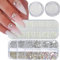 4 Boxen Strasssteine für Nägel Glitzersteine Flatback Perlen Nail Art Charms mit Kristallen zubehör Bedazzler kit für Nagelkunst Nagel-Edelsteinen für Frauen gesicht Dekorationen basteln Design